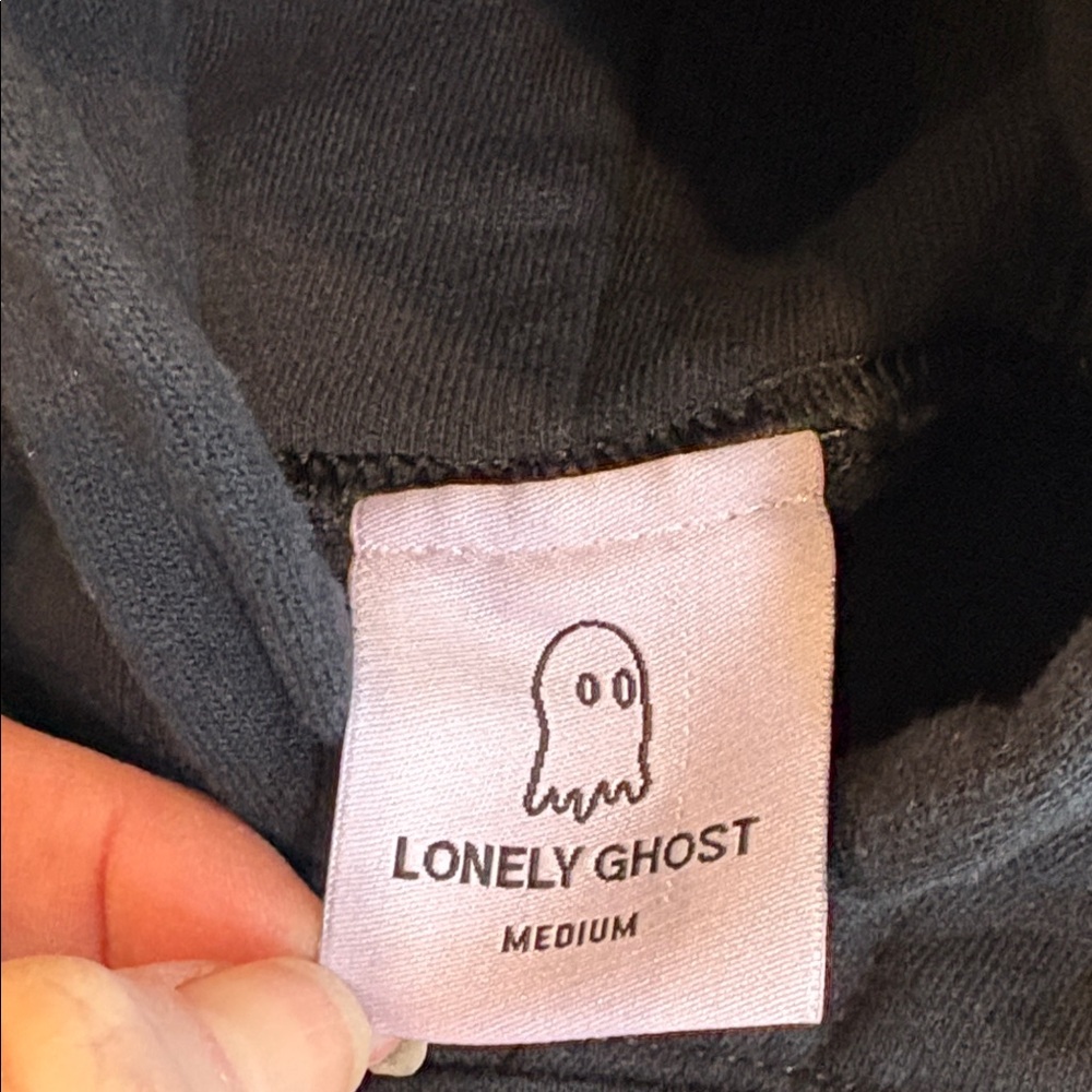 Lonely Ghost Midnight Black Hoodie - Picture 4 of 4